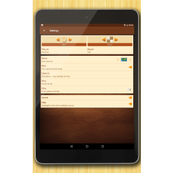 New draughts settings on tablet